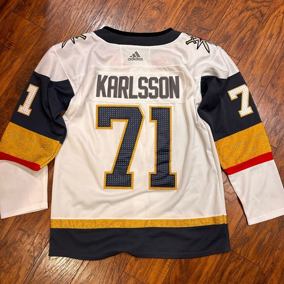 Adidas NHL Las Vegas Golden Knights Authentic Hockey Jersey White Karlson 71 - Picture 3 of 6